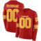 LongSleeve0606 Custom Red Gold-White Long Sleeve Authentic Football Jersey