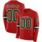 LongSleeve0613 Custom Red Green-White Long Sleeve Authentic Football Jersey