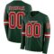 LongSleeve0621 Custom Green Red-White Long Sleeve Authentic Football Jersey