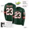 LongSleeve0622-1 Custom Green White-Red Long Sleeve Authentic Football Jersey