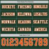 Custom Green Orange-White Long Sleeve Authentic Football Jersey