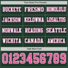 Custom Green Pink-White Long Sleeve Authentic Football Jersey