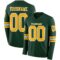 LongSleeve0627 Custom Green Gold-White Long Sleeve Authentic Football Jersey