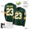 LongSleeve0628-1 Custom Green White-Gold Long Sleeve Authentic Football Jersey