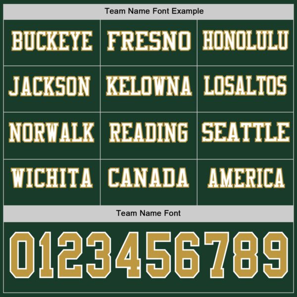 Custom Green Old Gold-White Long Sleeve Authentic Football Jersey