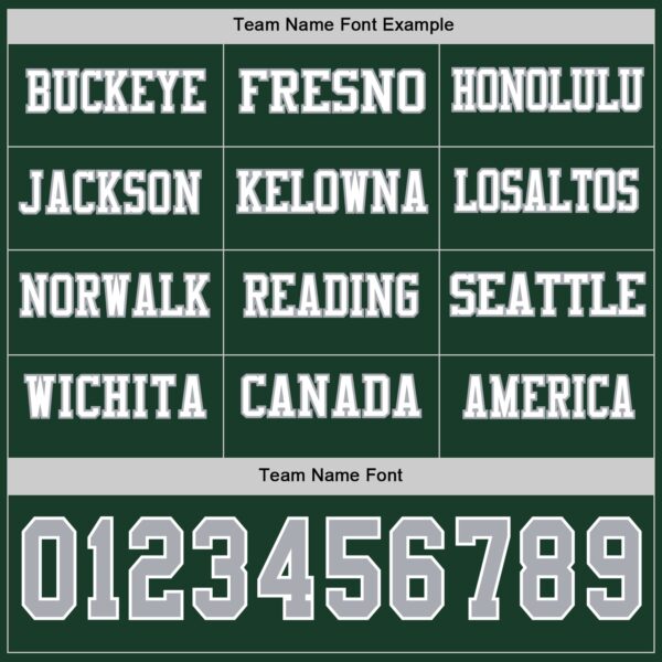 Custom Green Gray-White Long Sleeve Authentic Football Jersey