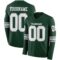 LongSleeve0632 Custom Green White-Gray Long Sleeve Authentic Football Jersey