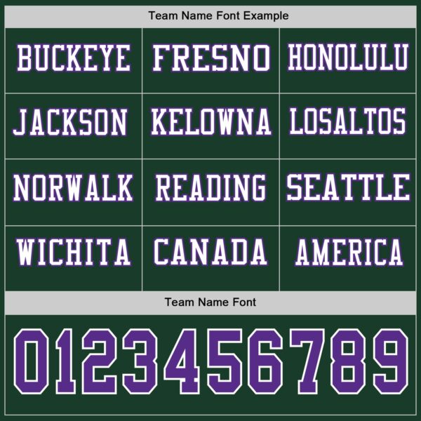 Custom Green Purple-White Long Sleeve Authentic Football Jersey