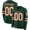 LongSleeve0636 Custom Green Cream-Red Long Sleeve Authentic Football Jersey