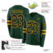 LongSleeve0638-1 Custom Green Black-Gold Long Sleeve Authentic Football Jersey