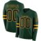 LongSleeve0638 Custom Green Black-Gold Long Sleeve Authentic Football Jersey