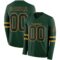 LongSleeve0639 Custom Green Black-Old Gold Long Sleeve Authentic Football Jersey