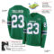 LongSleeve0644-1 Custom Kelly Green White Royal-Gray Long Sleeve Authentic Football Jersey