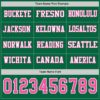 Custom Kelly Green Pink-White Long Sleeve Authentic Football Jersey