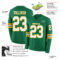LongSleeve0652-1 Custom Kelly Green White-Gold Long Sleeve Authentic Football Jersey