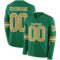LongSleeve0653 Custom Kelly Green Old Gold-White Long Sleeve Authentic Football Jersey