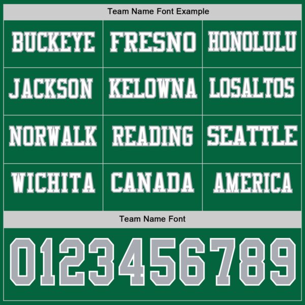 Custom Kelly Green Gray-White Long Sleeve Authentic Football Jersey