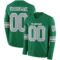 LongSleeve0655 Custom Kelly Green Gray-White Long Sleeve Authentic Football Jersey