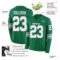 LongSleeve0656-1 Custom Kelly Green White-Gray Long Sleeve Authentic Football Jersey