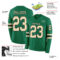 LongSleeve0657-1 Custom Kelly Green Cream-Black Long Sleeve Authentic Football Jersey