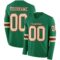 LongSleeve0658 Custom Kelly Green Cream-Red Long Sleeve Authentic Football Jersey