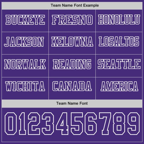 Custom Purple White Long Sleeve Authentic Football Jersey