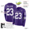 LongSleeve0663-1 Custom Purple White Long Sleeve Authentic Football Jersey