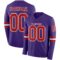 LongSleeve0664 Custom Purple Red-White Long Sleeve Authentic Football Jersey