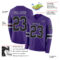 LongSleeve0670-1 Custom Purple Black-Gray Long Sleeve Authentic Football Jersey