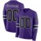 LongSleeve0670 Custom Purple Black-Gray Long Sleeve Authentic Football Jersey