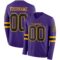 LongSleeve0671 Custom Purple Black-Gold Long Sleeve Authentic Football Jersey