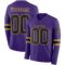 LongSleeve0672 Custom Purple Black-Old Gold Long Sleeve Authentic Football Jersey