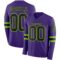 LongSleeve0673 Custom Purple Black-Neon Green Long Sleeve Authentic Football Jersey