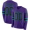 LongSleeve0675 Custom Purple Black-Teal Long Sleeve Authentic Football Jersey