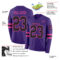 LongSleeve0677-1 Custom Purple Black-Pink Long Sleeve Authentic Football Jersey
