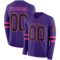 LongSleeve0677 Custom Purple Black-Pink Long Sleeve Authentic Football Jersey