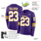 LongSleeve0679-1 Custom Purple White-Gold Long Sleeve Authentic Football Jersey