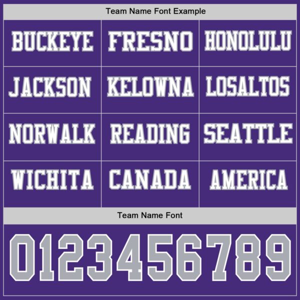 Custom Purple Gray-White Long Sleeve Authentic Football Jersey
