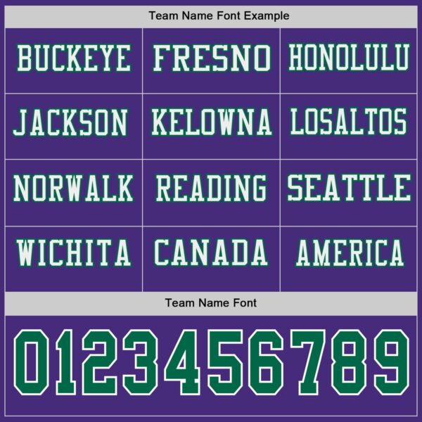 Custom Purple Kelly Green-White Long Sleeve Authentic Football Jersey