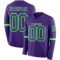 LongSleeve0684 Custom Purple Kelly Green-White Long Sleeve Authentic Football Jersey