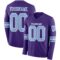 LongSleeve0685 Custom Purple Light Blue-White Long Sleeve Authentic Football Jersey