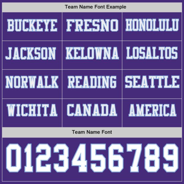 Custom Purple White-Light Blue Long Sleeve Authentic Football Jersey