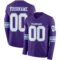 LongSleeve0686 Custom Purple White-Light Blue Long Sleeve Authentic Football Jersey