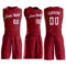 Custom Maroon White Round Neck Suit Basketball Jersey