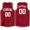 Custom Maroon White Round Neck Basketball Jersey