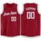 Custom Maroon White Round Neck Basketball Jersey