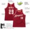 Custom Maroon White-Orange Authentic Throwback Basketball Jersey