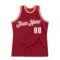 Custom Maroon White-Orange Authentic Throwback Basketball Jersey
