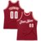 Custom Maroon White-Orange Authentic Throwback Basketball Jersey