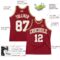 Custom Maroon White-Old Gold Authentic Throwback Basketball Jersey